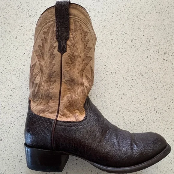 Tecovas The Weston-Chocolate Ostrich - Picture 6 of 10